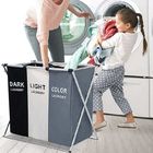 Odorless Sonsill 3 Section Laundry Tote , Lightweight Dirty Clothes Hampers
